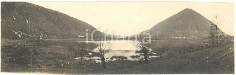 Fotografia d epoca originale 1910 ca VALGANNA Lago di GANNA  Monte MONDONICO Foto 18x7 cm 1 1