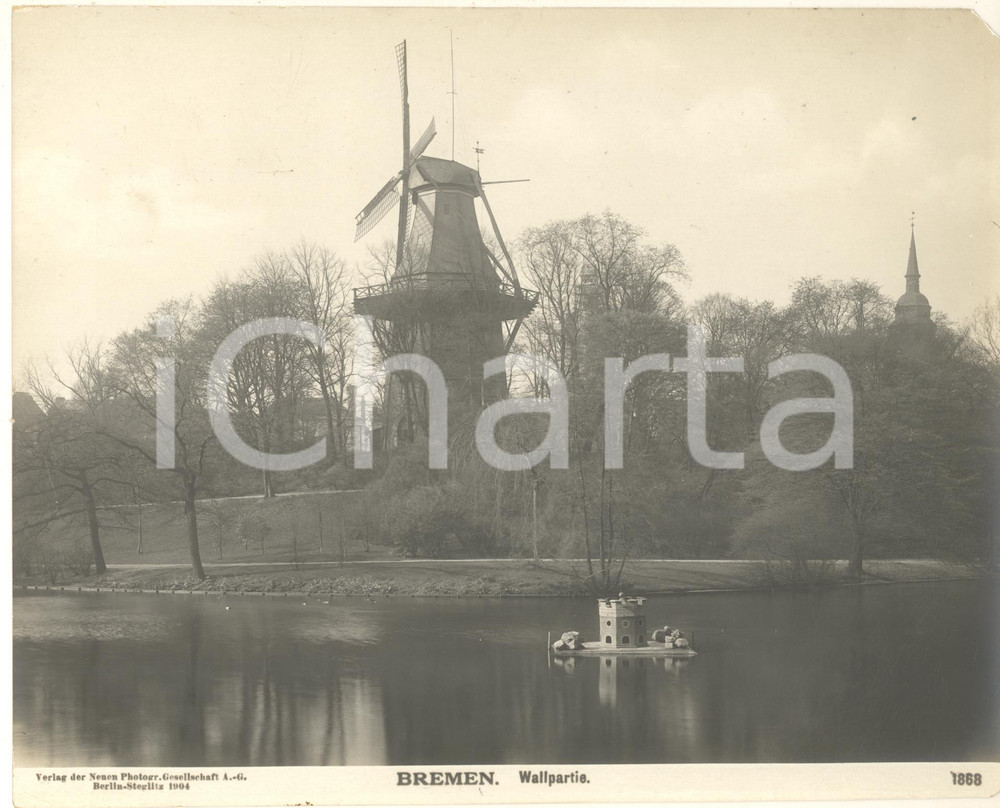Fotografia d epoca originale 1904 BREMEN GERMANY Wallpartie Fotografia n. 1868 1 1