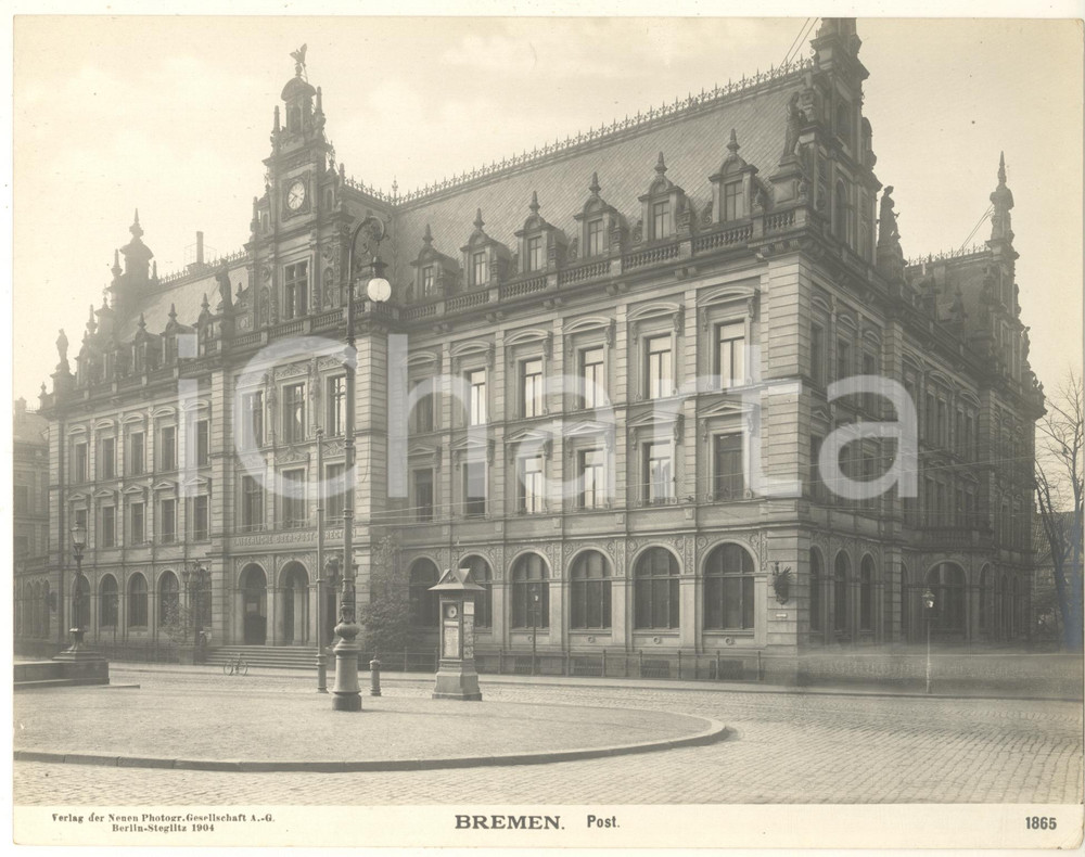 Fotografia d epoca originale 1904 ARCHITECTURE BREMEN GERMANY Post Office Building Foto n° 1865 2 1