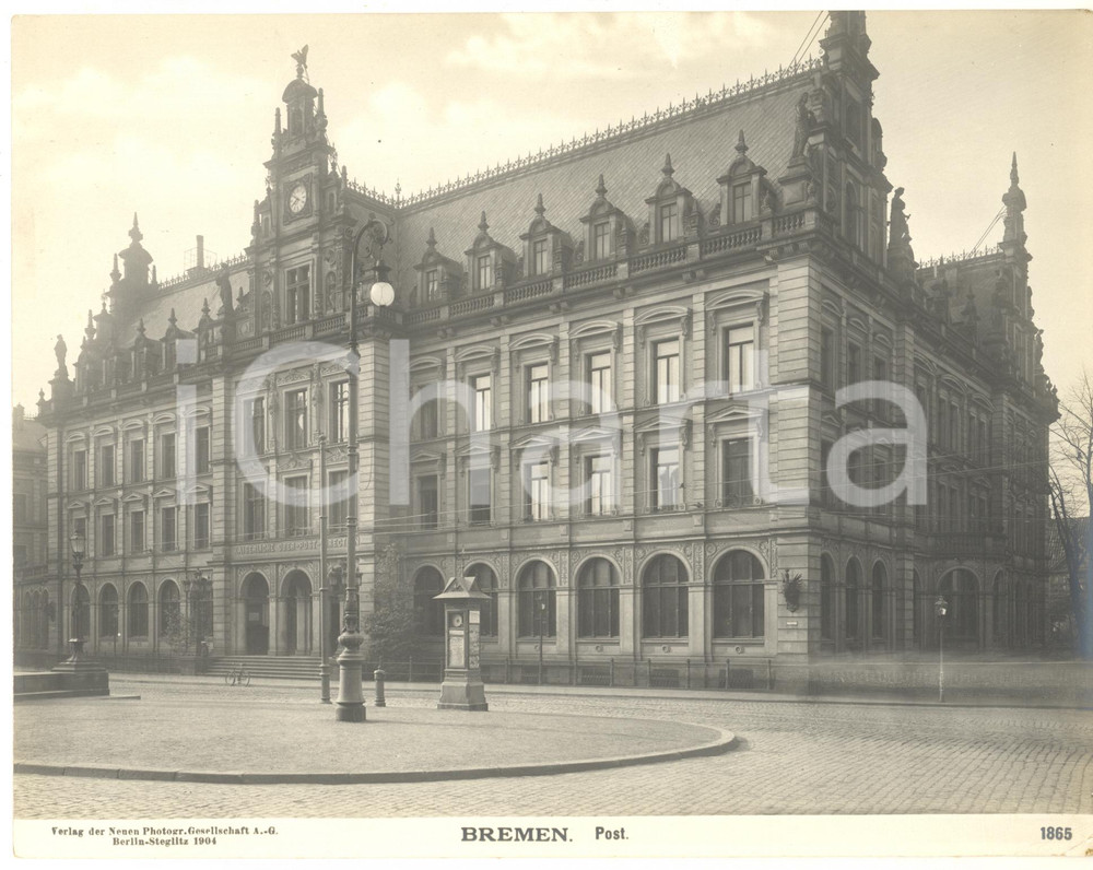 Fotografia d epoca originale 1904 ARCHITECTURE BREMEN GERMANY Post Office Building Foto n° 1865 3 1