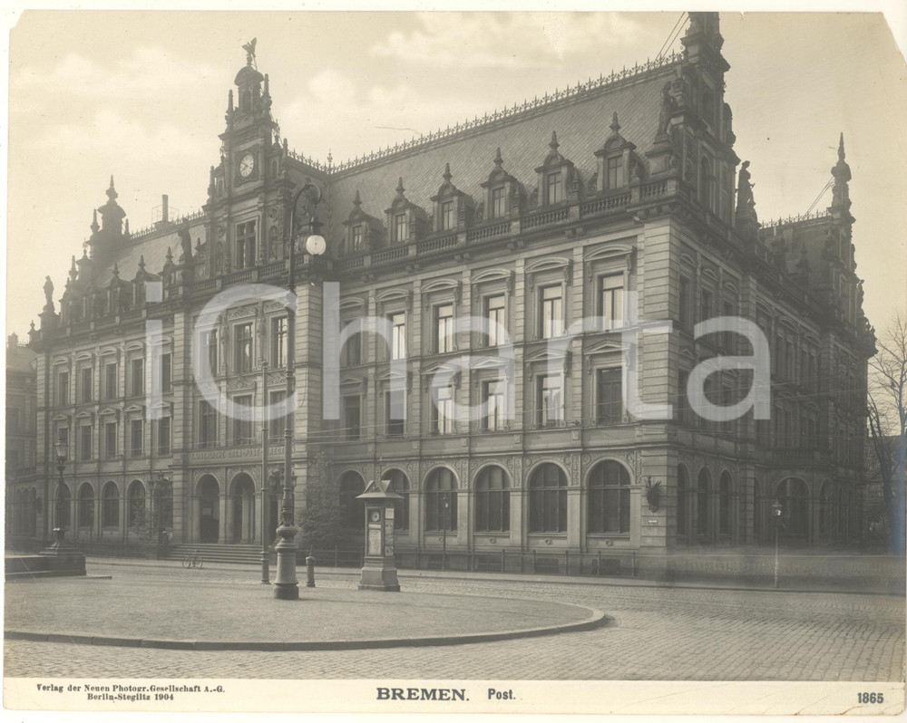 Fotografia d epoca originale 1904 ARCHITECTURE BREMEN GERMANY Post Office Building Foto n° 1865 6 1