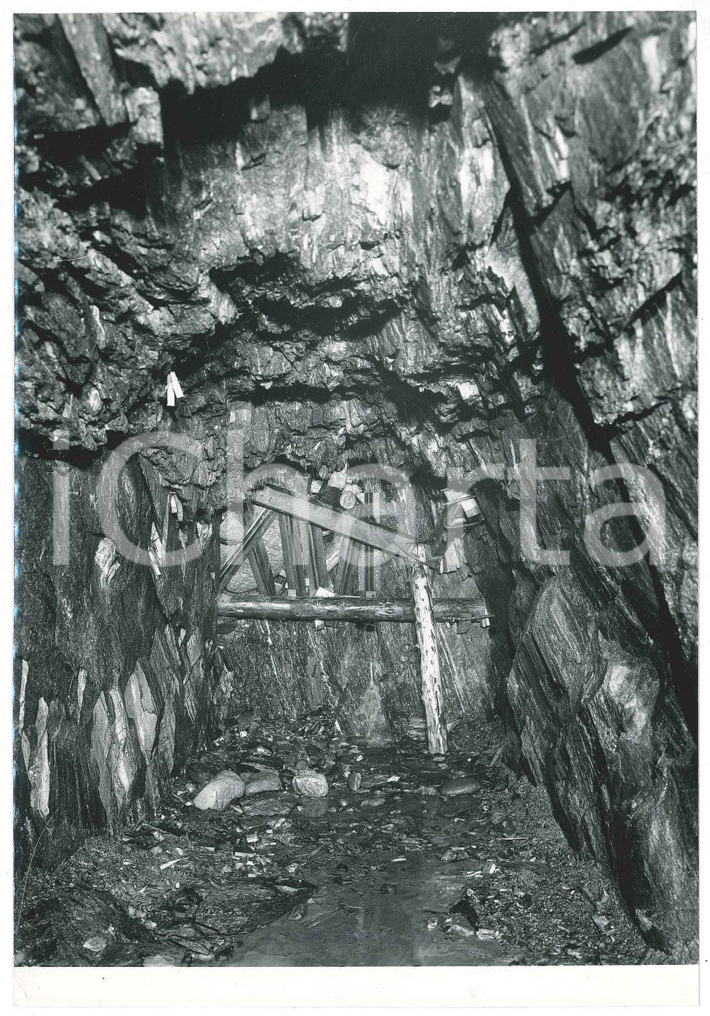 Fotografia d epoca originale 1963 LAI DA CURNERA SVIZZERA Cantiere diga  Galleria 2 Foto 18x23 1