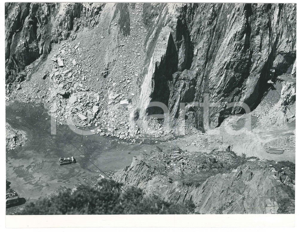 Fotografia d epoca originale 1963 LAI DA CURNERA SVIZZERA Costruzione della diga  Cantiere 15  Foto 1