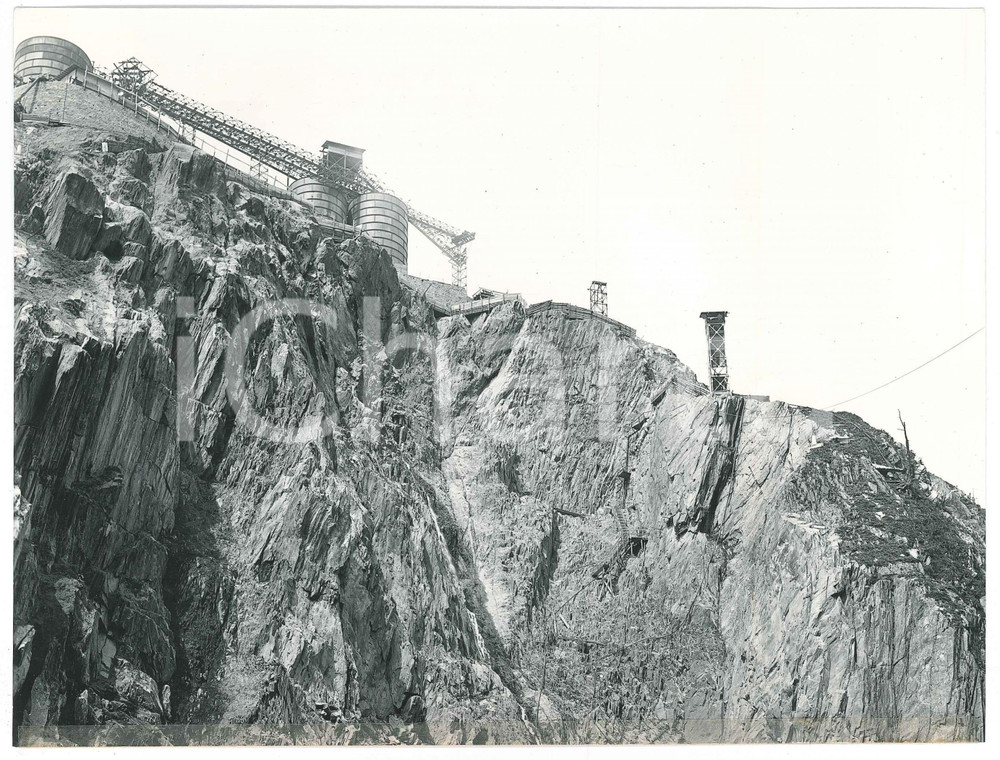 Fotografia d epoca originale 1963 LAI DA CURNERA SVIZZERA Costruzione della diga  Cantiere  Foto 10 1