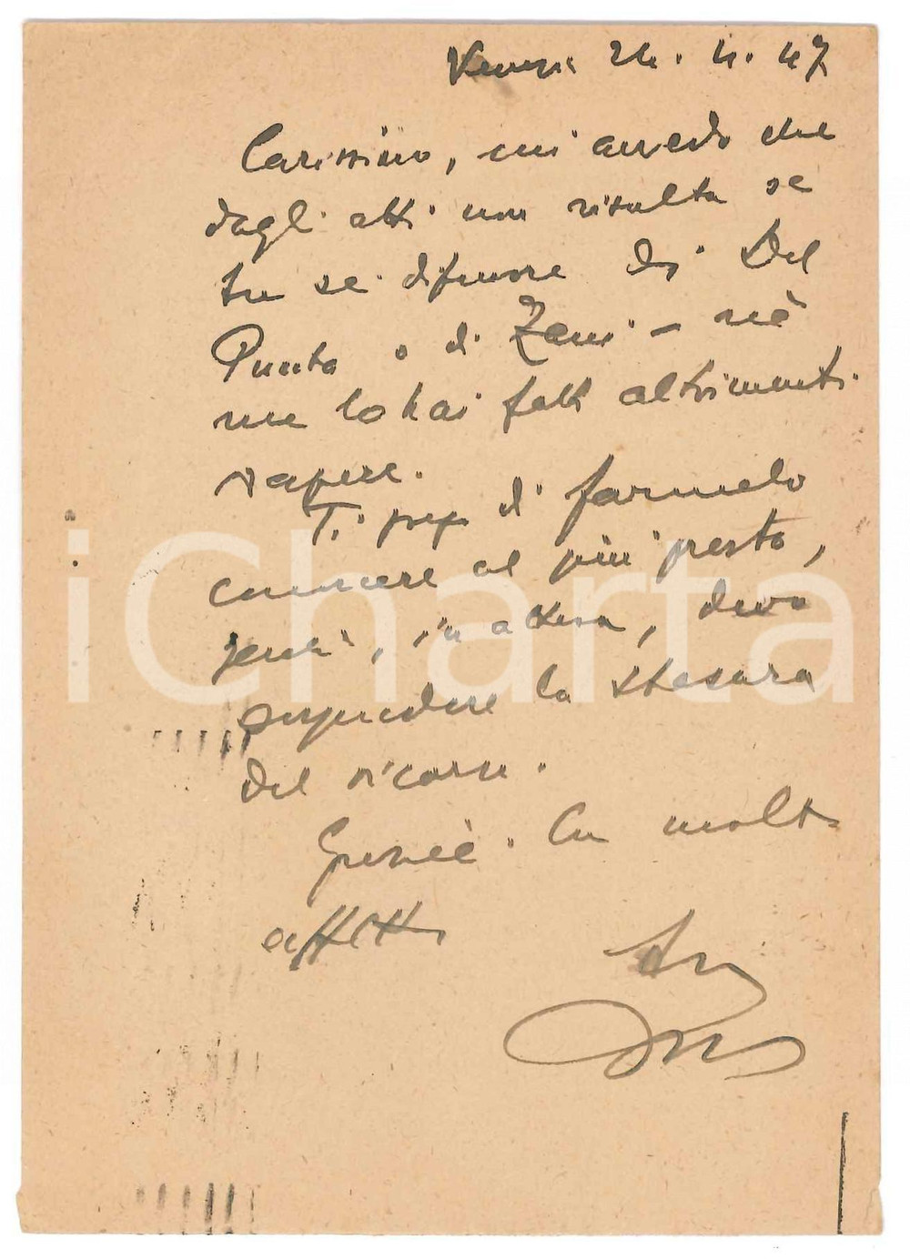 Autografo originale 1947 VENEZIA Vincenzo MANZINI a un collega avvocato  Autografo 3 1