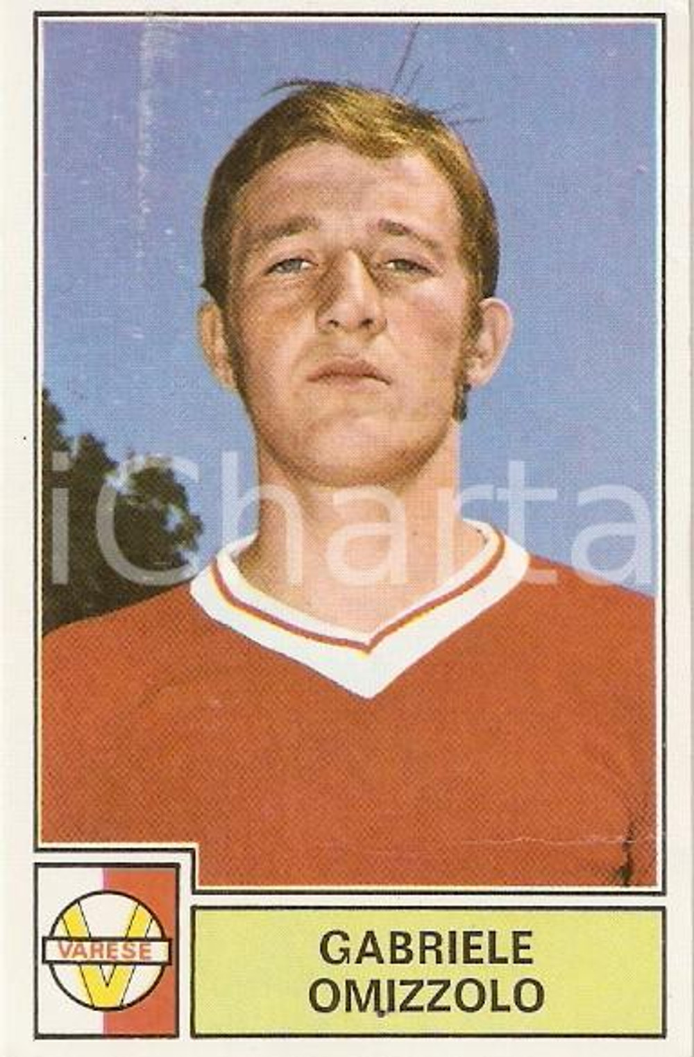 Oggetto da collezione cartaceo PANINI CALCIATORI 1971  1972 Figurina Gabriele OMIZZOLO Serie A VARESE 1 1
