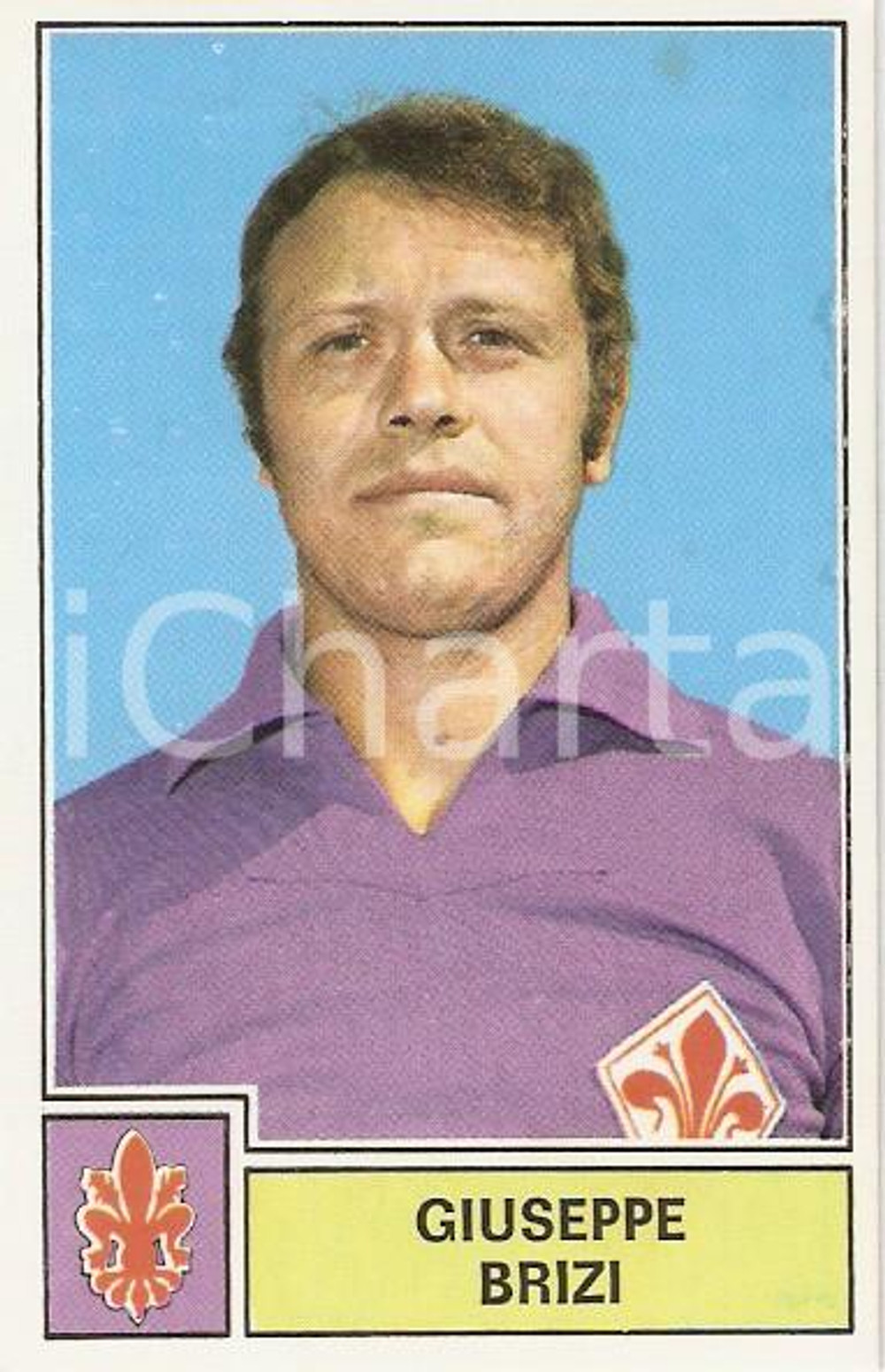 Oggetto da collezione cartaceo PANINI CALCIATORI 1971  1972 Figurina Giuseppe BRIZI Serie A FIORENTINA 2 1