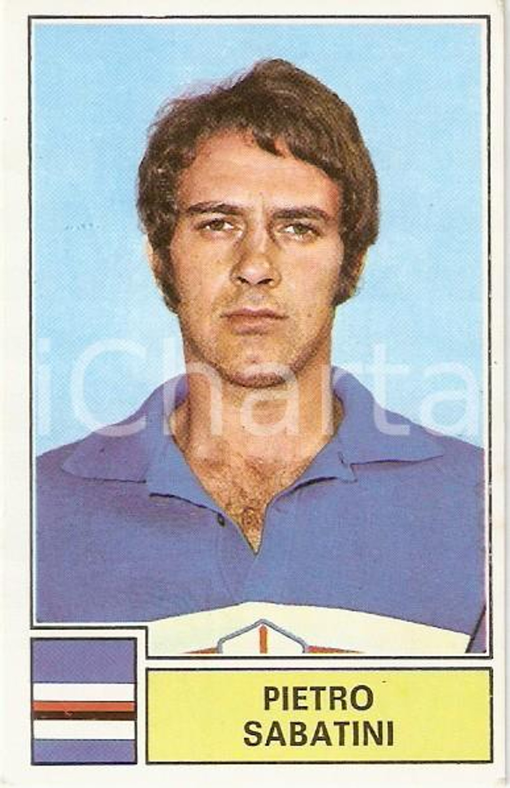 Oggetto da collezione cartaceo PANINI CALCIATORI 1971  1972 Figurina Pietro SABATINI Serie A SAMPDORIA 2 1