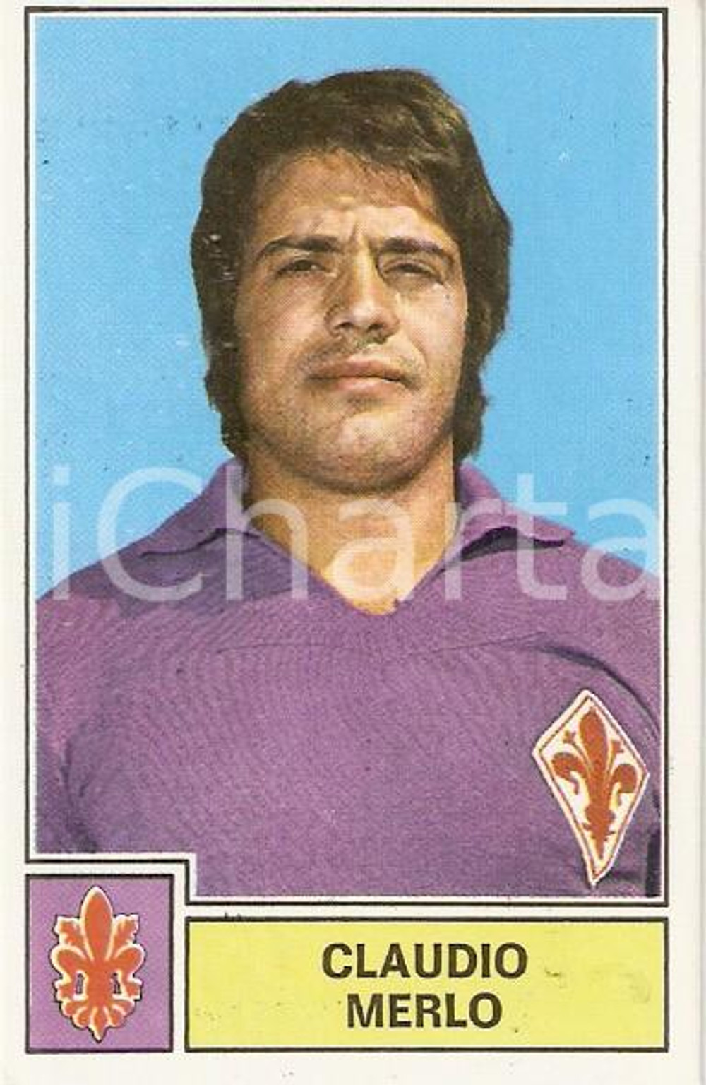 Oggetto da collezione cartaceo PANINI CALCIATORI 1971  1972 Figurina Claudio MERLO Serie A FIORENTINA 1 1