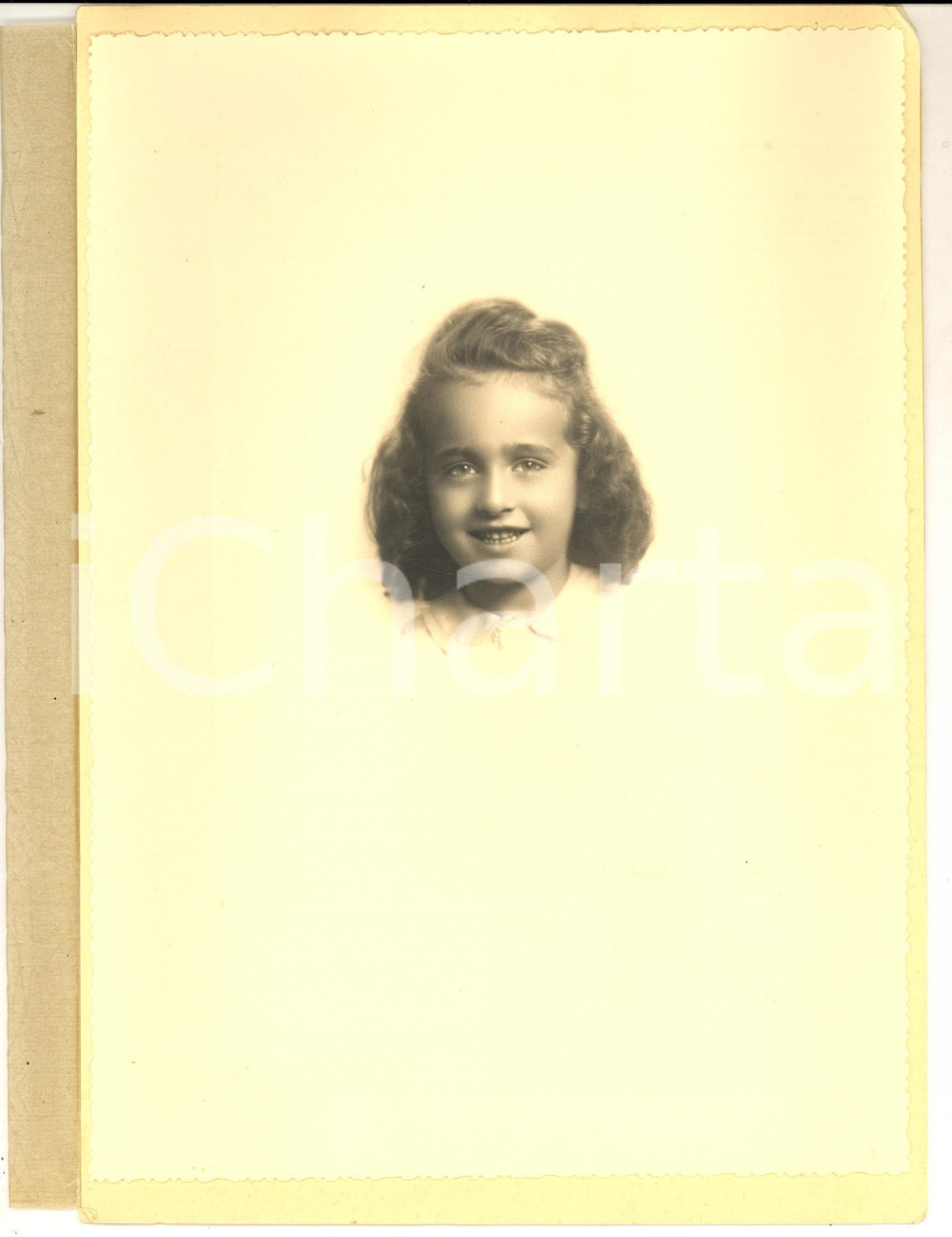 Fotografia d epoca originale 1940 ca MILANO Ritratto di bambina Foto PAGANINI corso Vittorio Emanuele 3 1