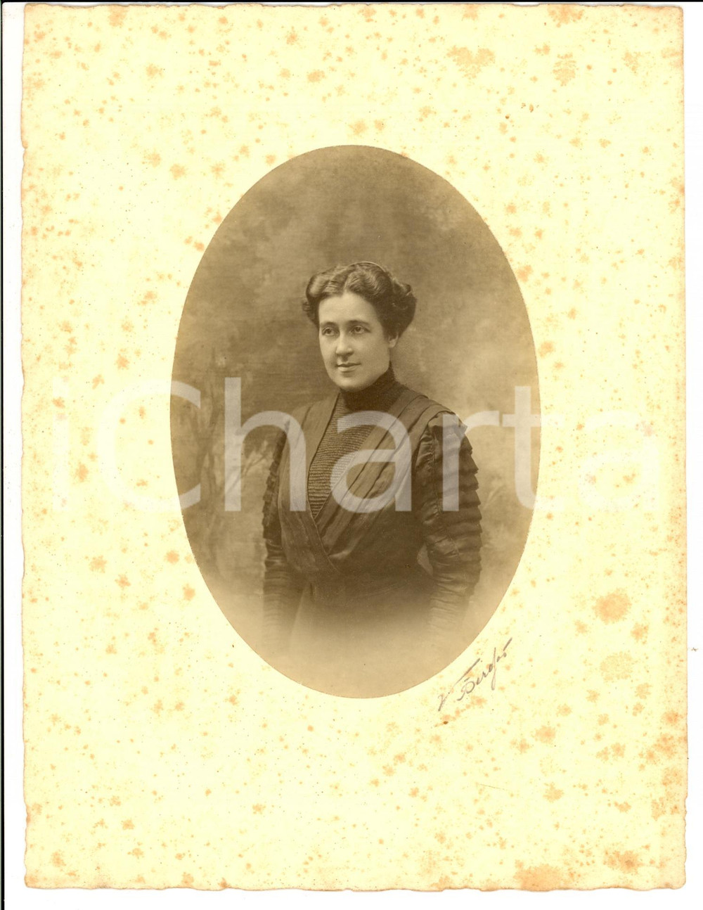 Fotografia d epoca originale 1909 LILLE Portrait de M.me Suzanne DEVILDER MAQUET Photo BERGER Paris 3 1