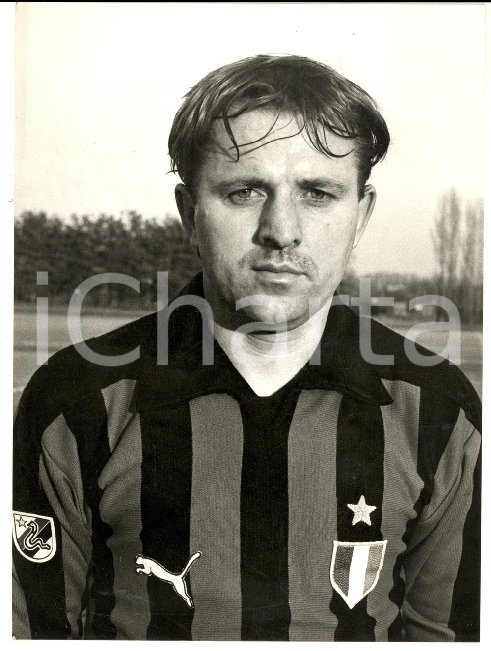 Fotografia d epoca originale 1980 ca CALCIO INTER Ritratto del giocatore KOVACEVIC Foto 18x24 cm 1