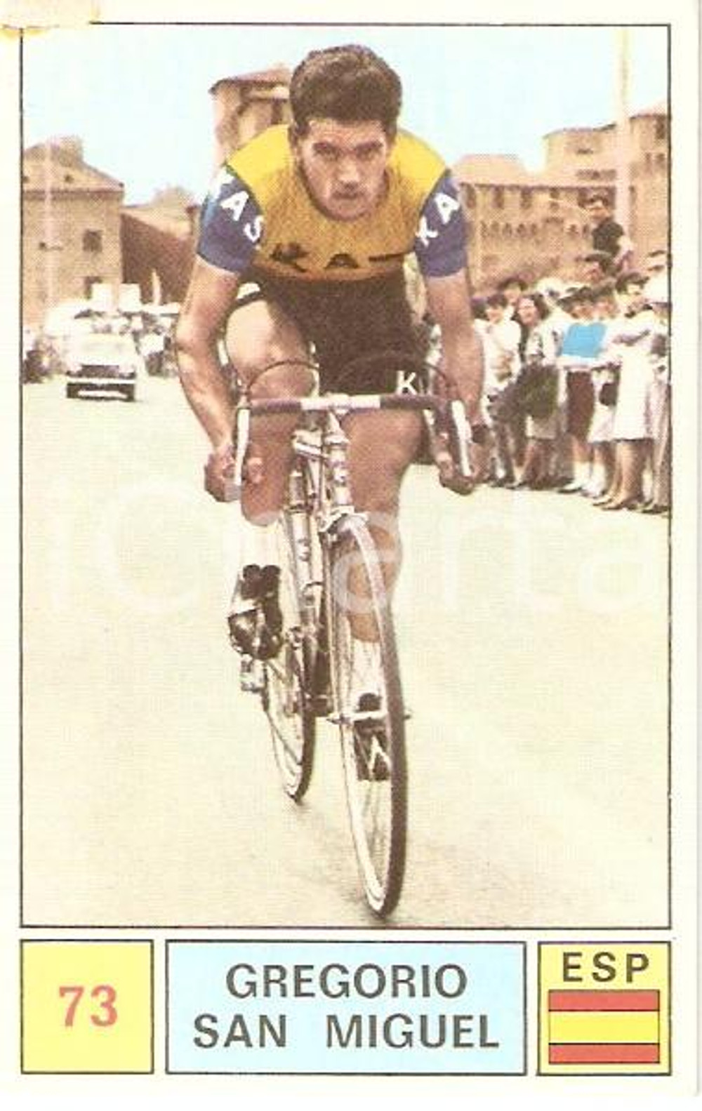 Oggetto da collezione cartaceo PANINI SPRINT 1971 Figurina valida Gregorio SAN MIGUEL 73 Ciclismo Sponsor KAS 2 1