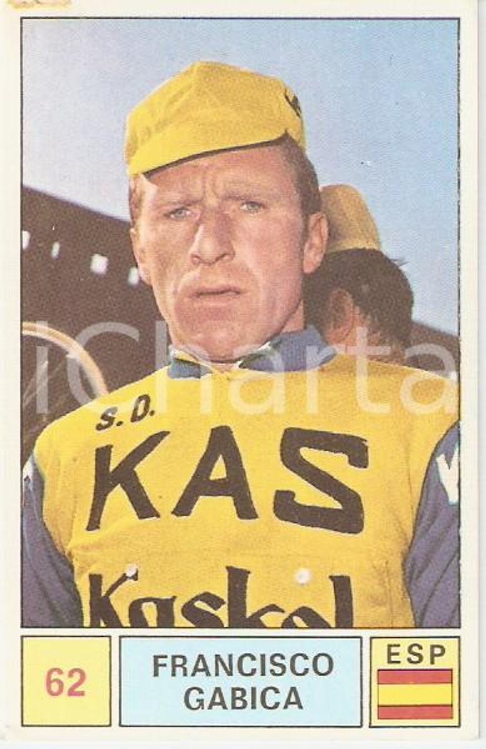Oggetto da collezione cartaceo PANINI SPRINT 1971 Figurina valida Francisco GABICA n. 62 Ciclismo Sponsor KAS 2 1