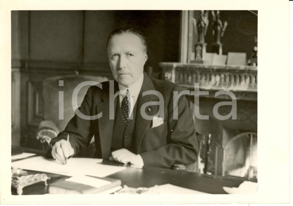 Fotografia d epoca originale 1940 ca UK? Eric Clare Edmund PHIPPS Ambasciatore BRITANNICO Fotografia 1