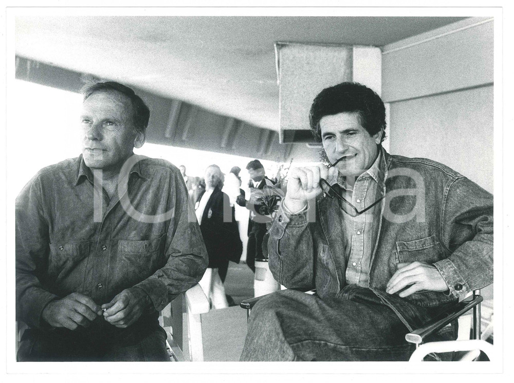 Fotografia d epoca originale 1986 FESTIVAL DI CANNES JeanLouis TRINTIGNANT Claude LELOUCH Foto 1