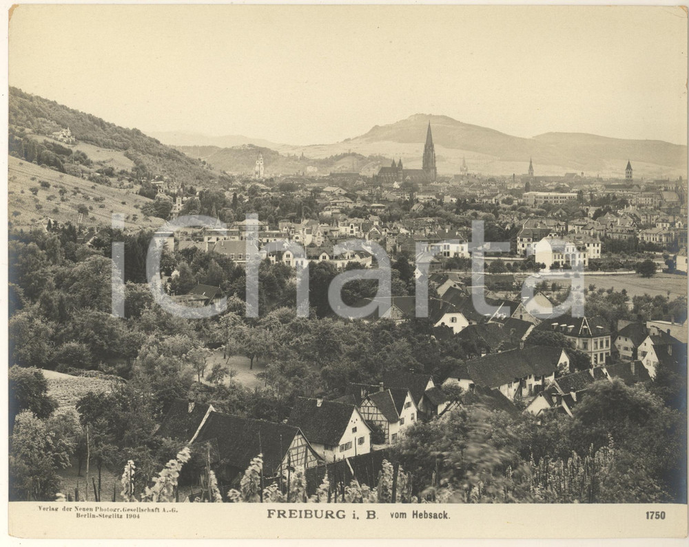 Fotografia d epoca originale 1904 FREIBURG IM BREISGAU vom Hebsack Foto n° 1750 1 1