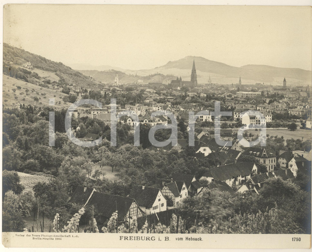 Fotografia d epoca originale 1904 FREIBURG IM BREISGAU vom Hebsack Foto n° 1750 2 1