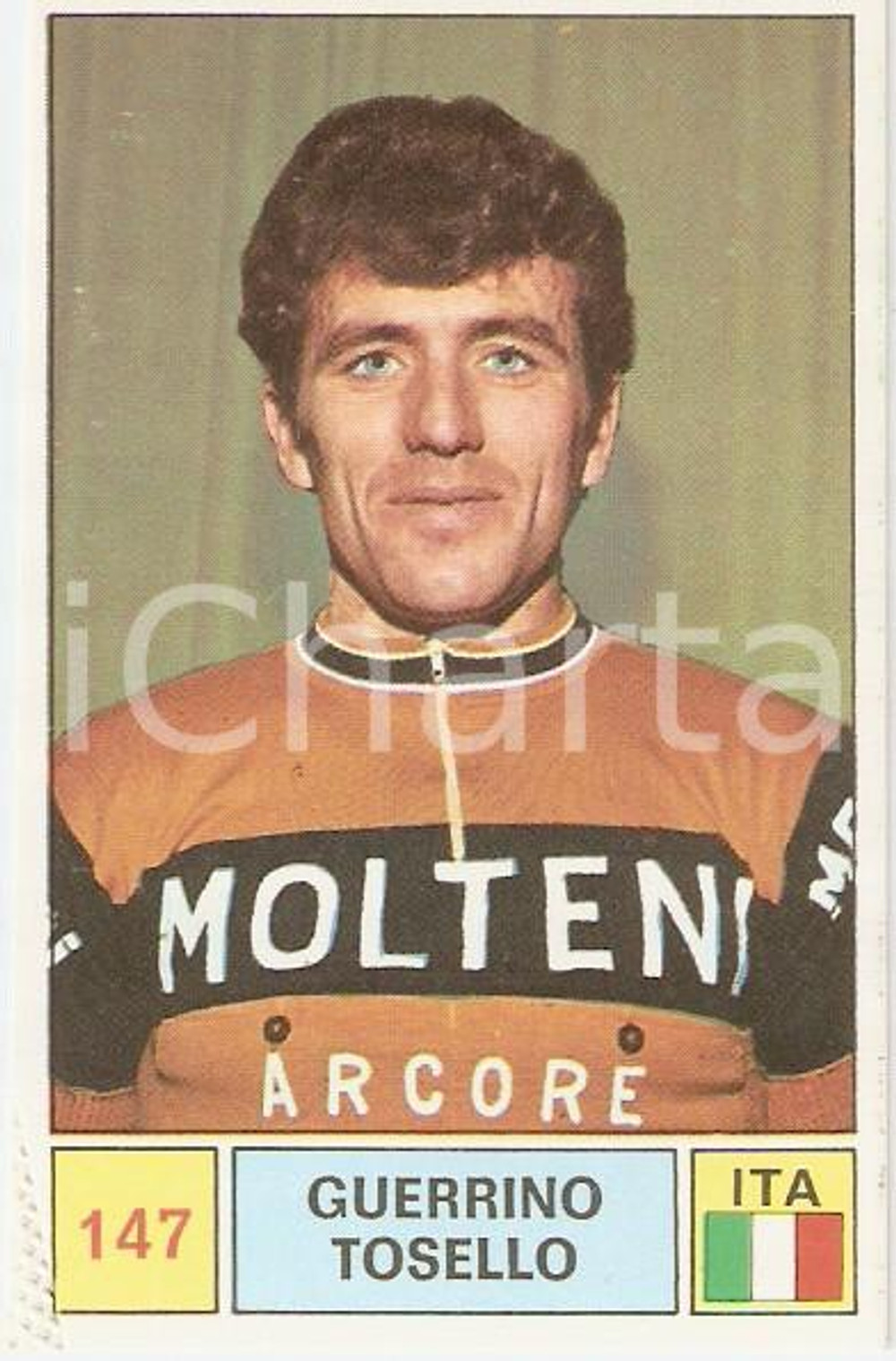 Oggetto da collezione cartaceo PANINI SPRINT 1971 Figurina Guerrino TOSELLO n. 147 Ciclismo Sponsor MOLTENI 2 1