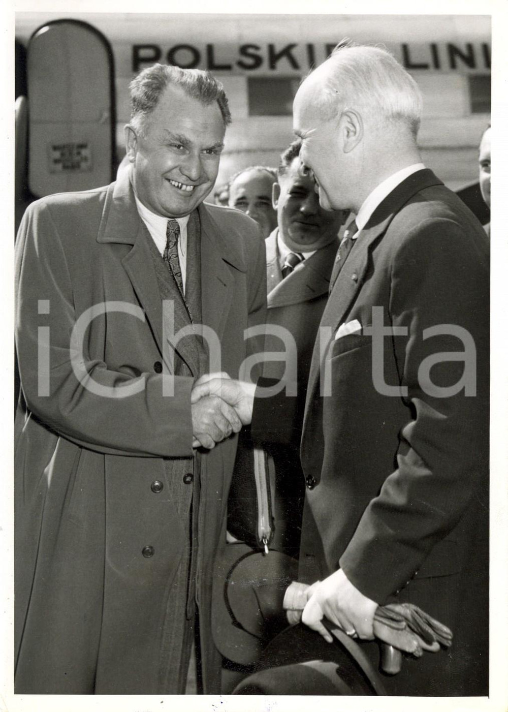 Fotografia d epoca originale 1953 PARIS Sergey VINOGRADOV ambasciatore URSS  Edouard DE LA CHAUVINIERE 1