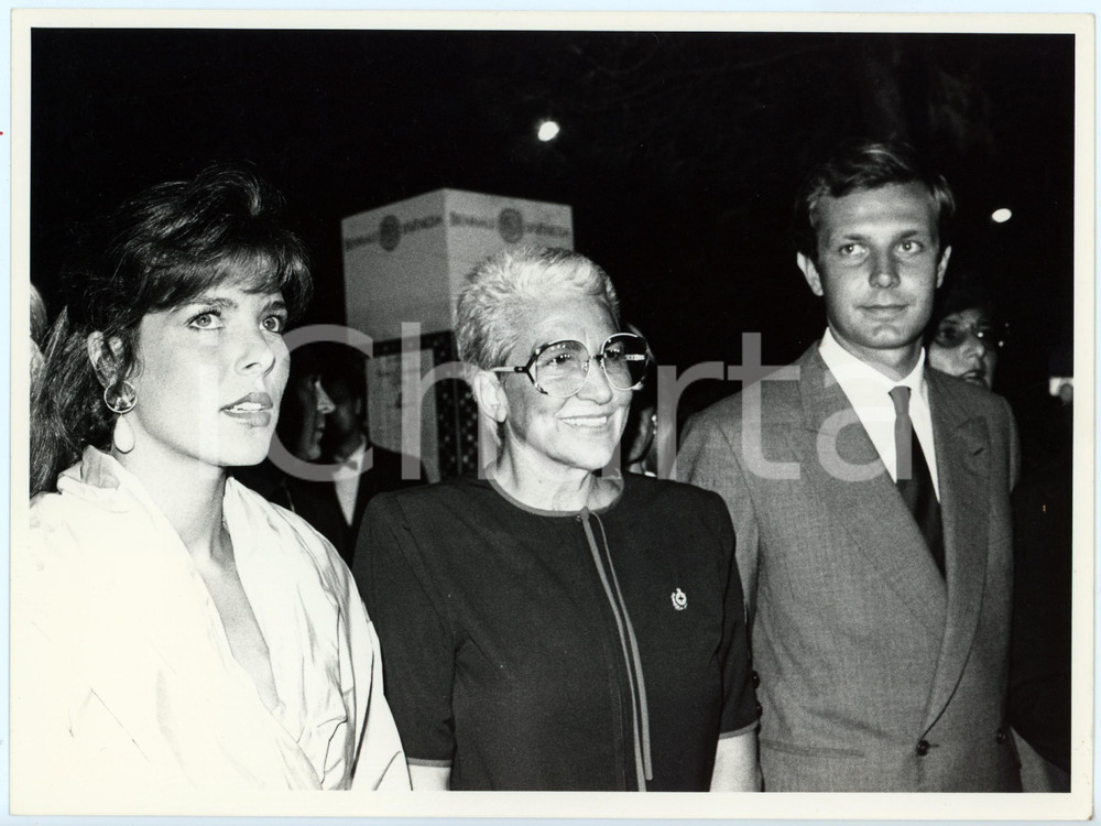 Fotografia d epoca originale 1985 VENEZIA Carolina DI MONACO Maria Pia FANFANI Stefano CASIRAGHI Foto 1