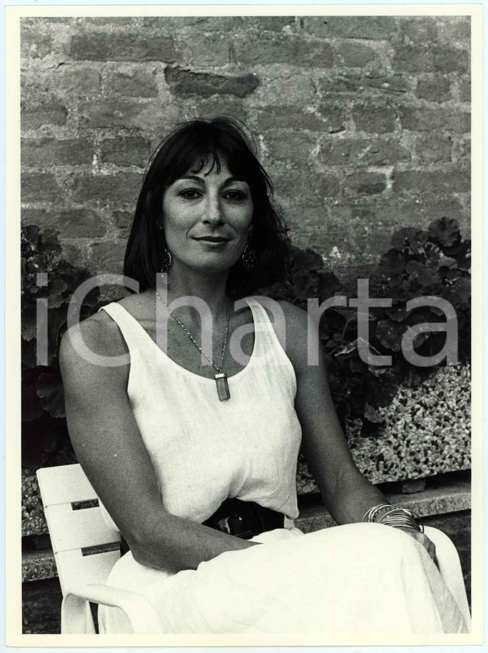 Fotografia d epoca originale 1985 ca VENEZIA  MOSTRA DEL CINEMA Anjelica HUSTON Foto 17x24 cm 1