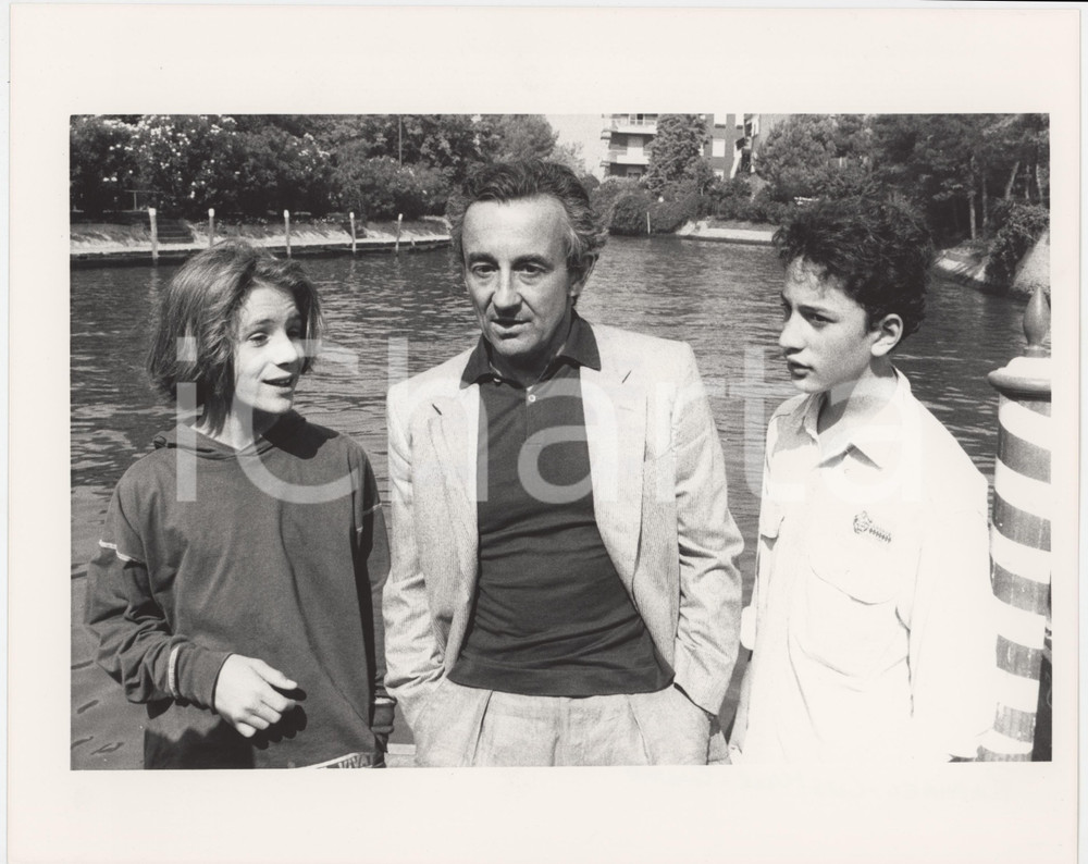 Fotografia d epoca originale 1987 VENEZIA Gaspard MANESSE Raphael FEJTO Louis MALLE Foto 25x20 2 1