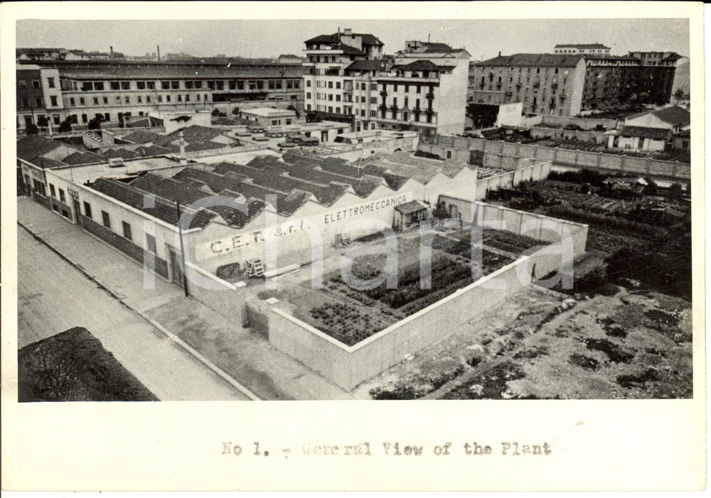 Fotografia d epoca originale 1950 ca MILANO Stabilimento C.E.T. Costruzioni elettromeccaniche telefoniche 1 1