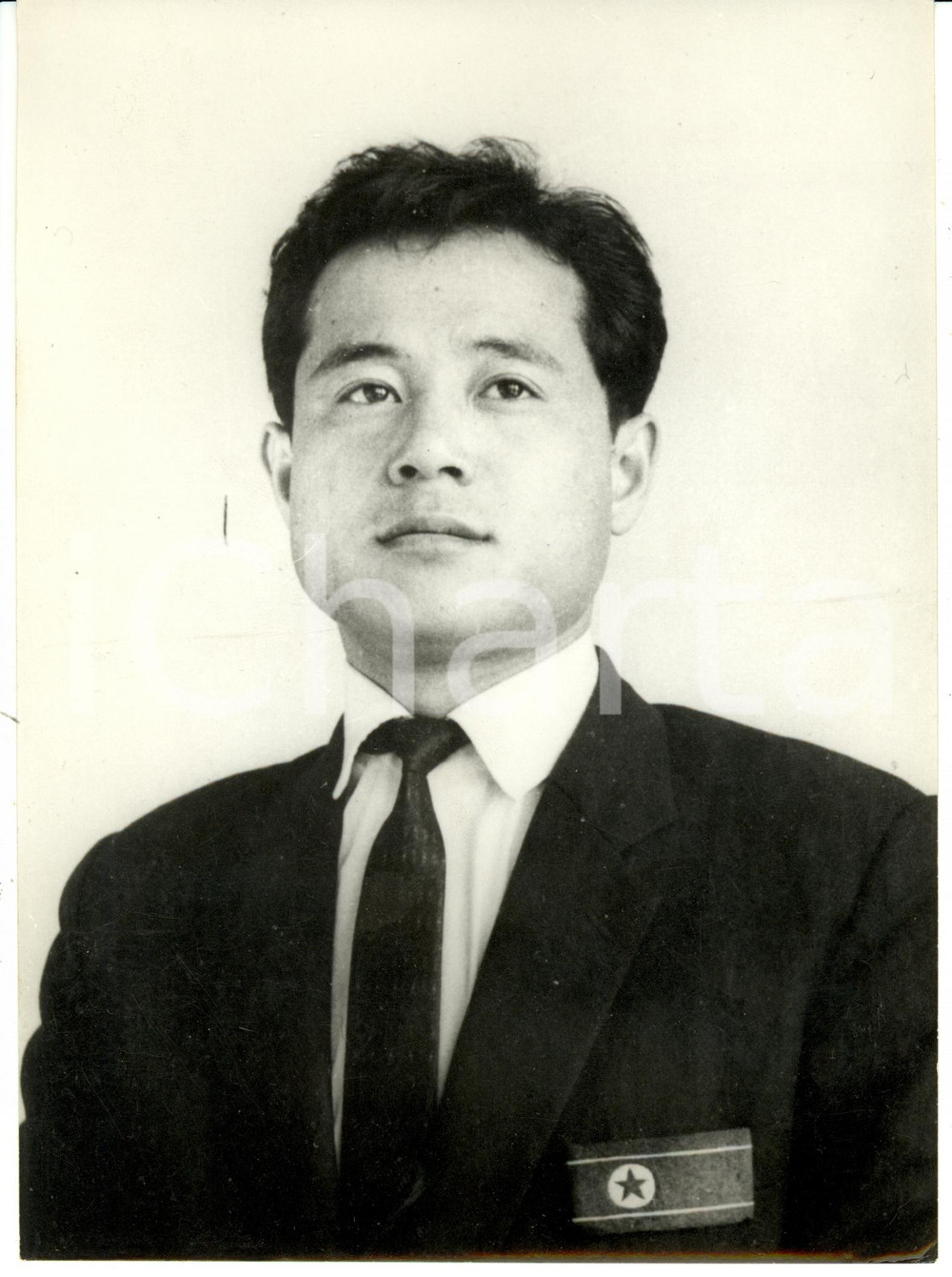 Fotografia d epoca originale 1968 COREA DEL NORD Nazionale calcio  Kim SEUNG IL ala sinistra FOTO 1