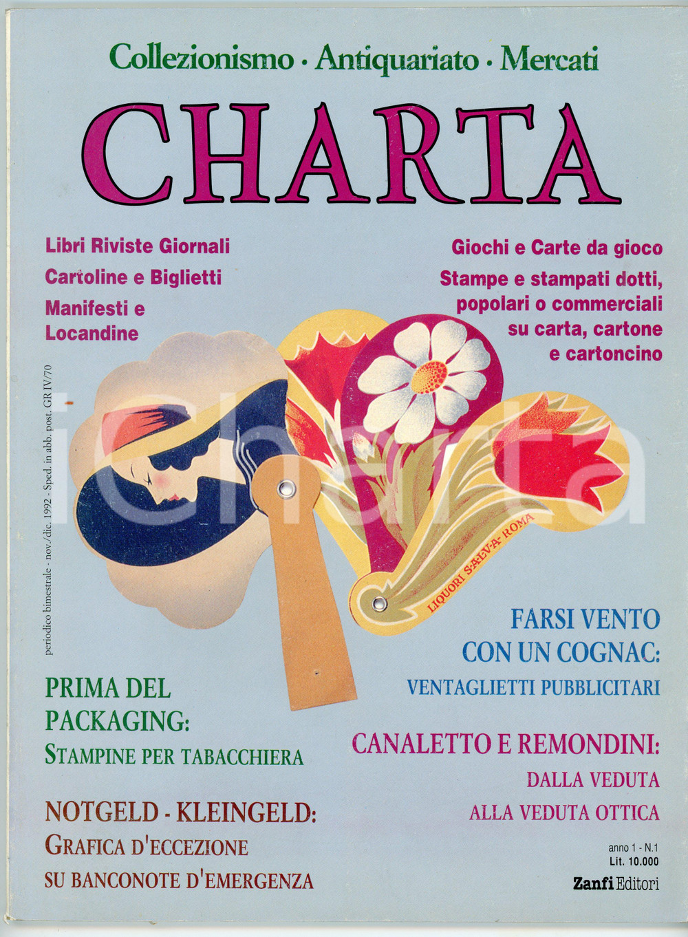 1992 Rivista CHARTA Anno 1 Numero 1 - Pubblicazione ZANFI EDITORE Rivista originale. EDITORE: Zanfi Editore PAGINE: 66CONDIZIONI:FAIR/discreto Lievi segni d'usoFORMATO: 21x28 cm originale e autentica 1
