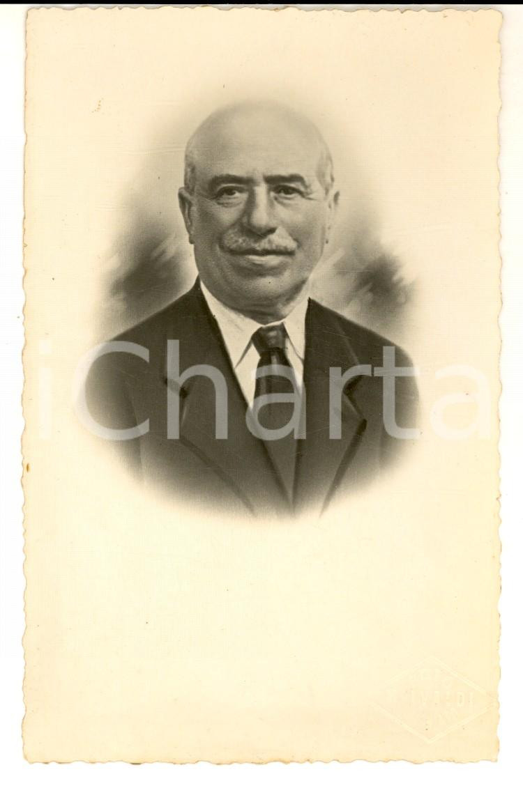 Fotografia d epoca originale 1930 ca VALENZA PO Ritratto maschile ritoccato Foto cartolina IVALDI 2 1