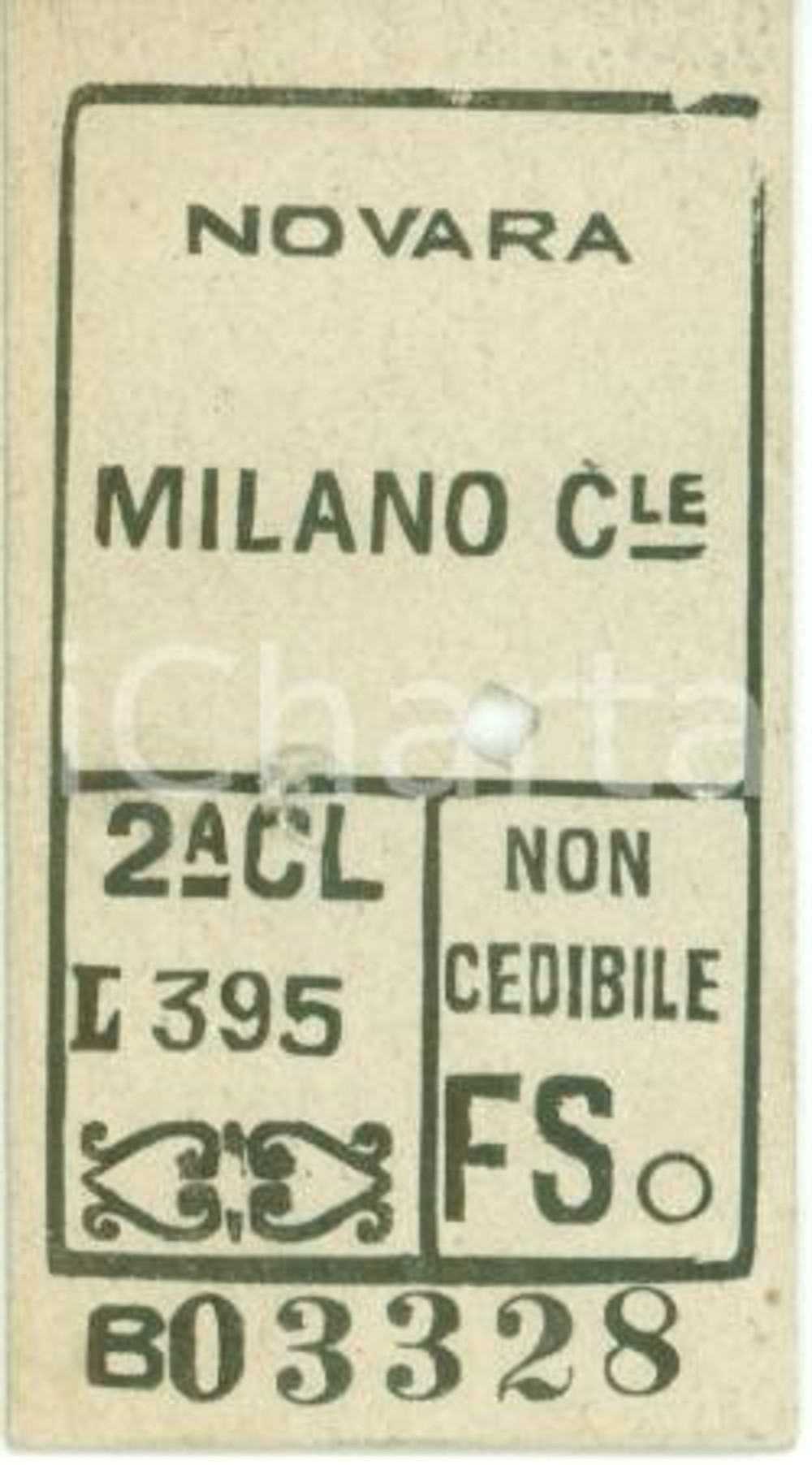 Oggetto da collezione cartaceo 1949 FERROVIE DELLO STATO Biglietto NOVARAMILANO CENTRALE seconda 1