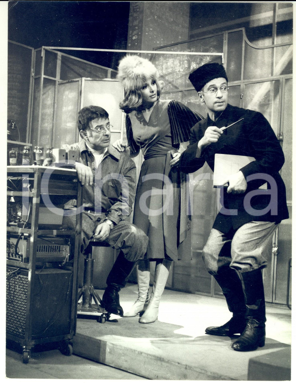 Fotografia d epoca originale 1968 CESENA TEATRO Ivan Vasilevic Franco GRAZIOSI  Luisella BONI Foto 1