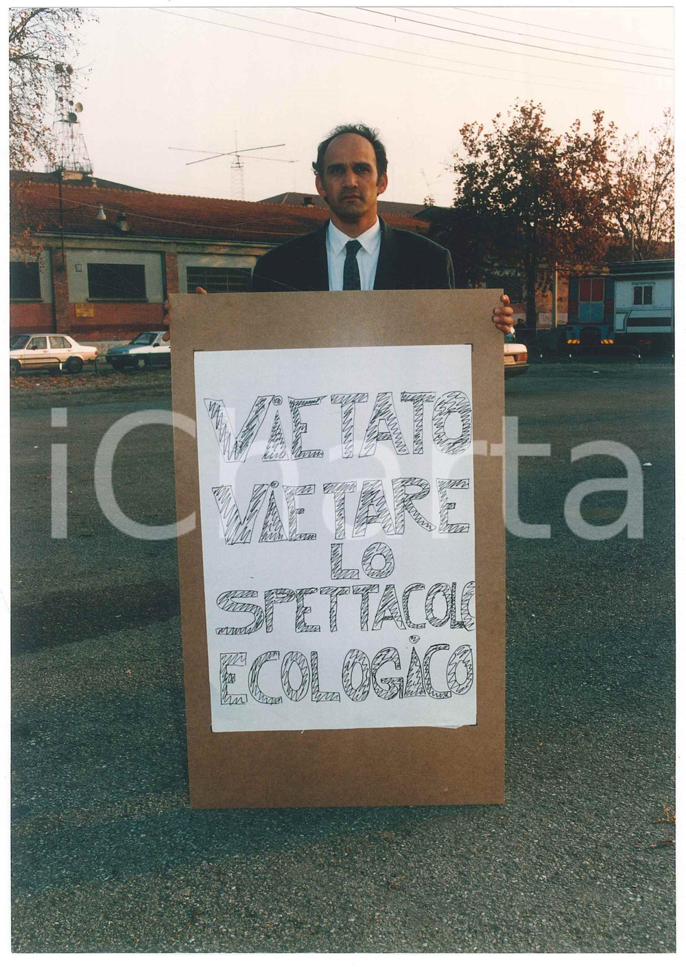 Fotografia d epoca originale 1993 CIRCO PADOVA Paride ORFEI promuove il suo spettacolo ecologico Foto 7 1