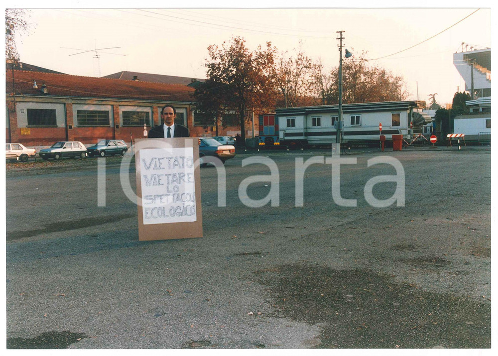 Fotografia d epoca originale 1993 CIRCO PADOVA Paride ORFEI promuove il suo spettacolo ecologico Foto 5 1