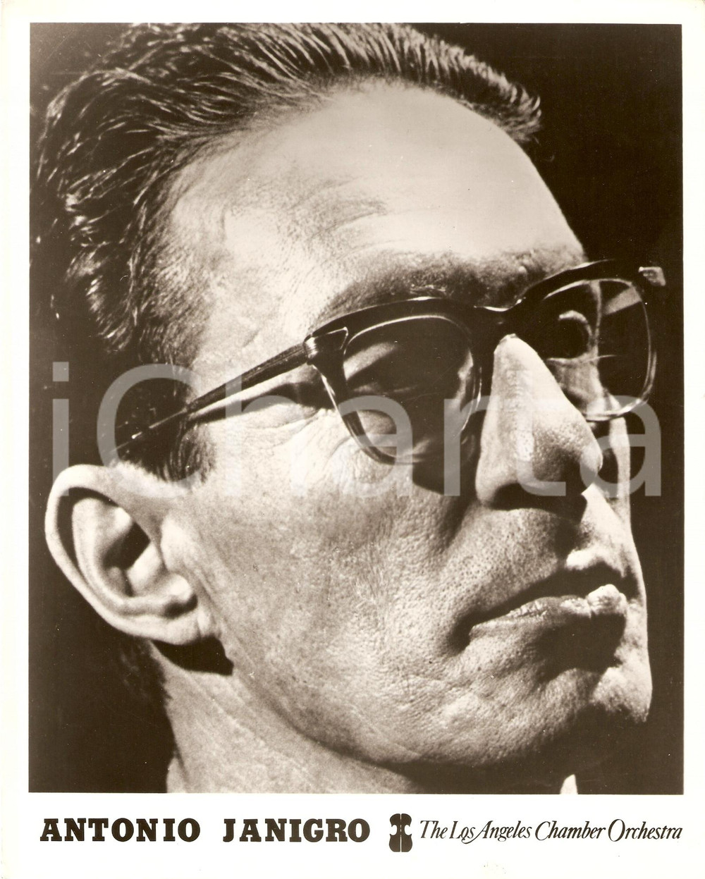 Fotografia d epoca originale 1960 ca LOS ANGELES Chamber Orchestra Conductor Antonio JANIGRO Photo 3 1