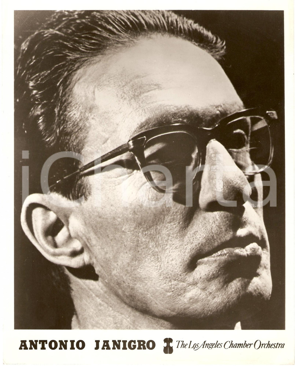 Fotografia d epoca originale 1960 ca LOS ANGELES Chamber Orchestra Conductor Antonio JANIGRO Photo 4 1