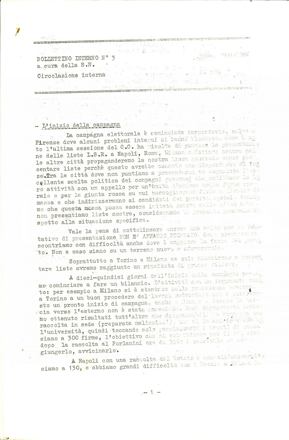 Materiale pubblicitario d’epoca 1982 ROMA LEGA SOCIALISTA RIVOLUZIONARIA inizia la campagna elettorale 2 1