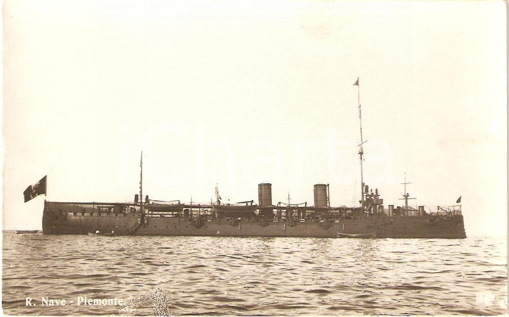 Cartolina originale da collezione 1920 ca MARINA MILITARE Regia nave PIEMONTE Ariete torpediniere Cartolina FP NV 1