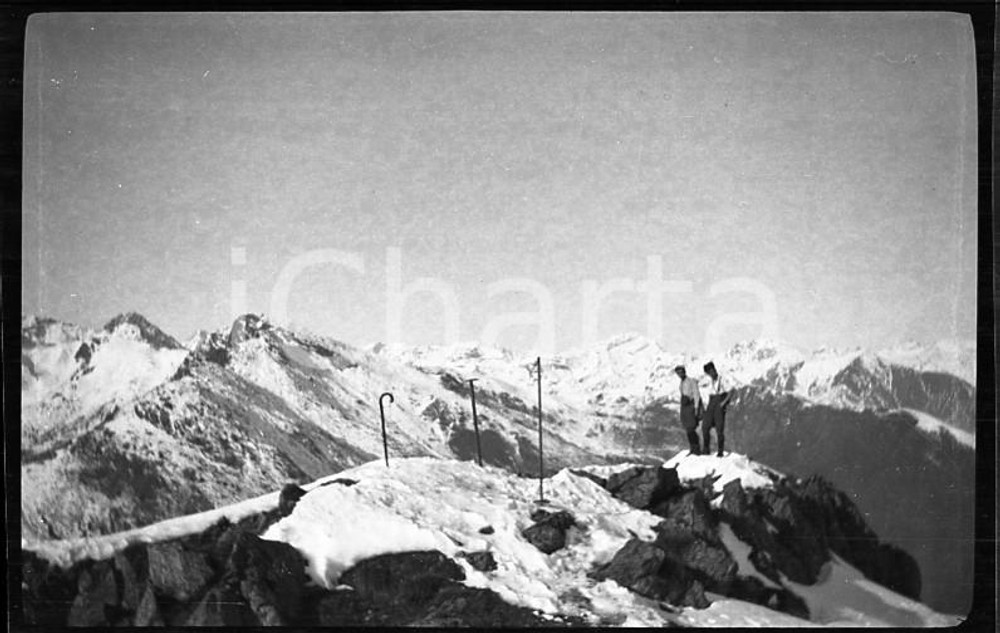 Fotografia d epoca originale 1922 PIEMONTE Alpinisti nelle valli di Lanzo NEGATIVO ORIGINALE cm 6x4 1