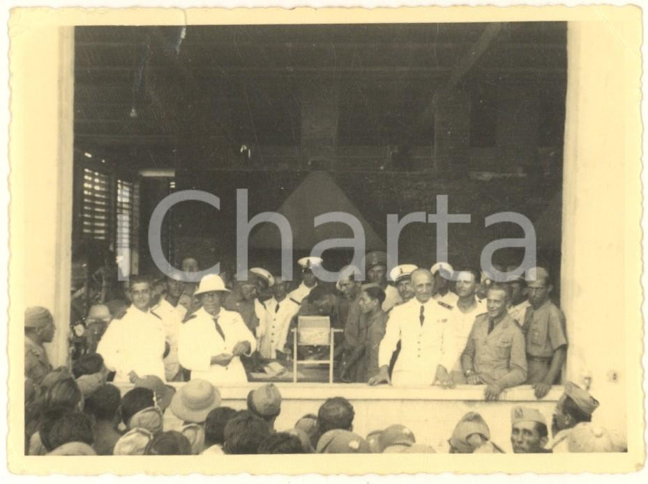Fotografia d epoca originale 1936 AOI MOGADISCIO Festa del Commissariato  Lotteria alle truppe Foto 11x9 cm 1