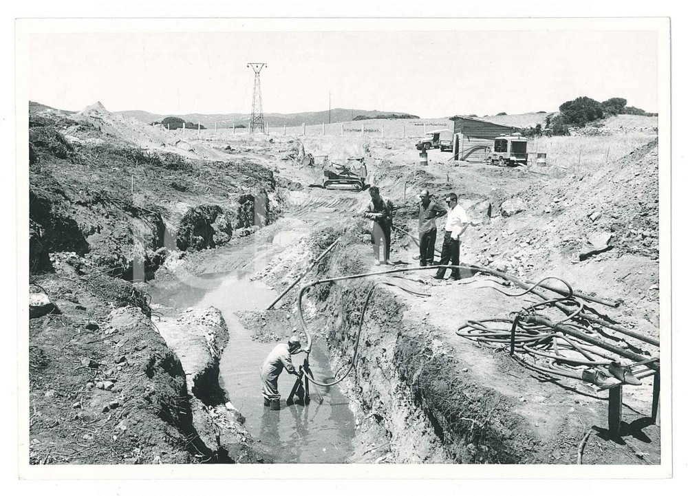 Fotografia d epoca originale 1962 SARDEGNA GALLURA Area fiume e diga del LISCIA  Cantiere Foto 6 1