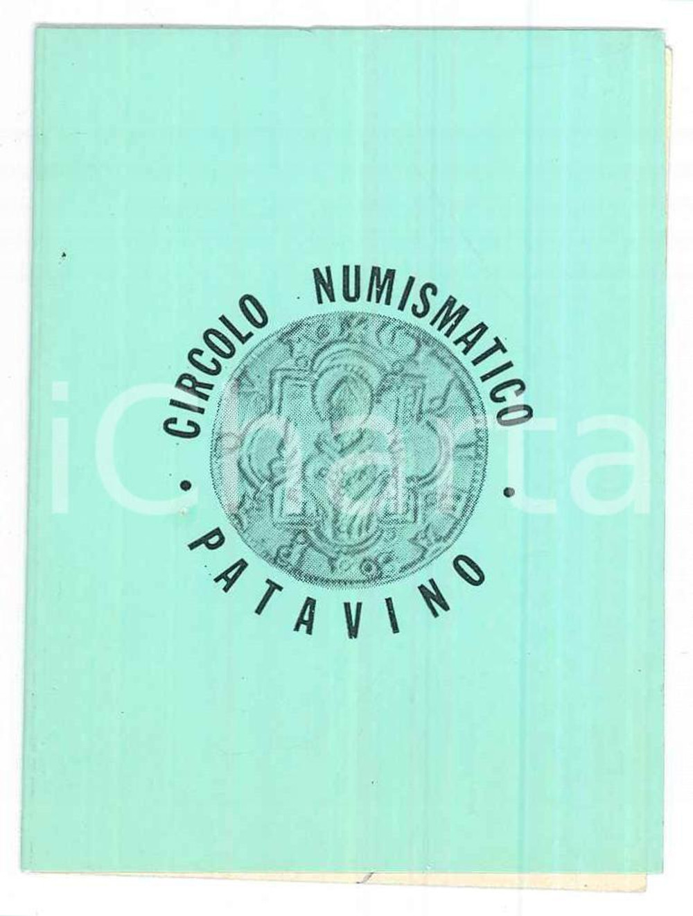 Oggetto da collezione cartaceo 1973 PADOVA Circolo numismatico patavino  Tessera 6x8 cm 1