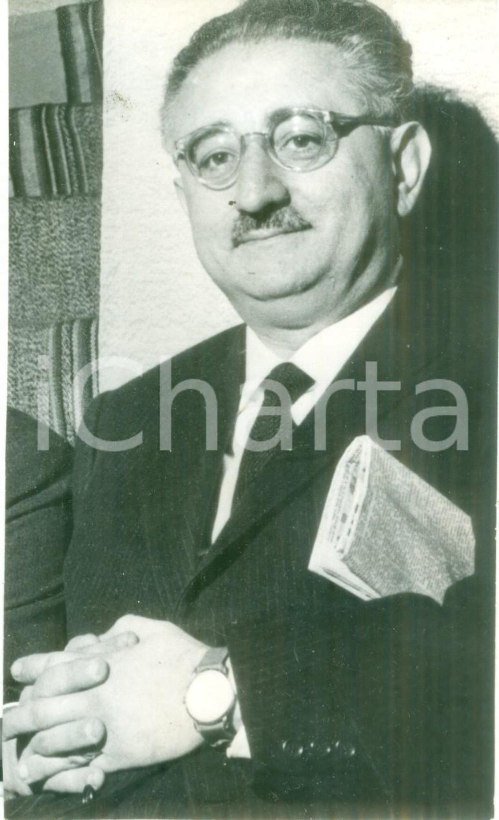 Fotografia d epoca originale 1968 ROMA Giovanni LEONE Presidente del Consiglio Foto 1