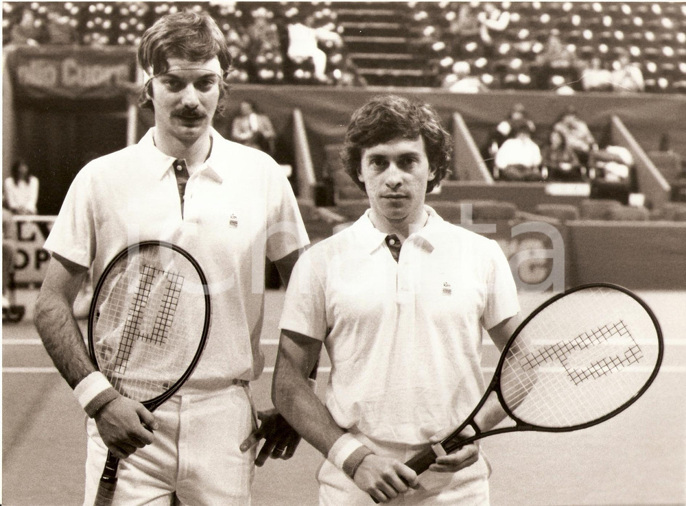 Fotografia d epoca originale 1982 MILANO Cuore Tennis Cup Enzo VATTUONE Gianni MARCHETTI Fotografia 1