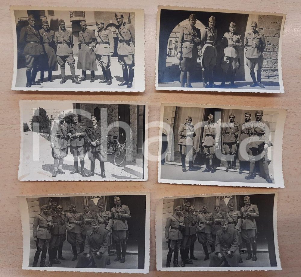 Fotografia d epoca originale 1940 WW2 ITALIA Ufficiali ARDITI  Reparti d Assalto Lotto 6 foto 14x9 cm 1