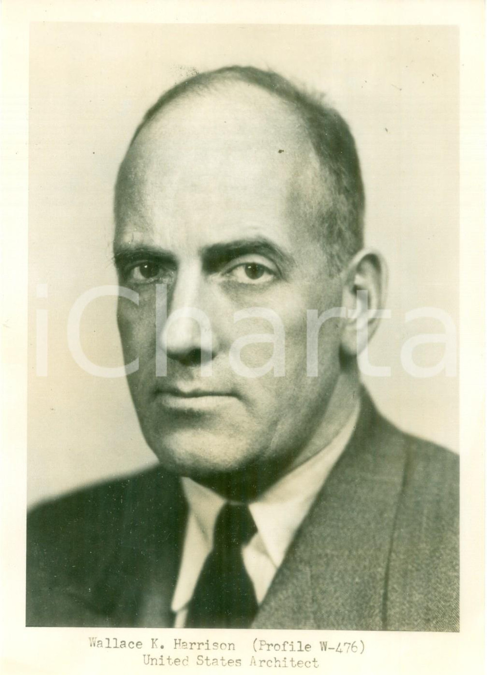 Fotografia d epoca originale 1945 ca USA Wallace K. HARRISON United States Architect Fotografia 1