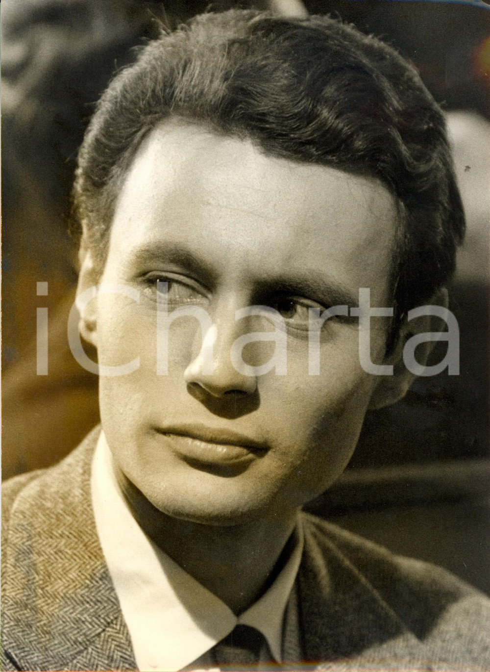 Fotografia d epoca originale 1960 ca CINEMA Ritratto dell attore Michel SUBOR Fotografia LYNX 3 1