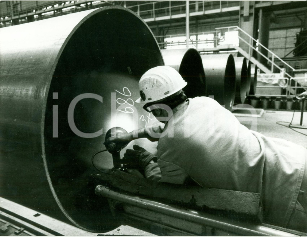 Fotografia d epoca originale 1982 MULHEIM Prova saldature per ERDGASROHRENPROJEKT sovietico Foto 1