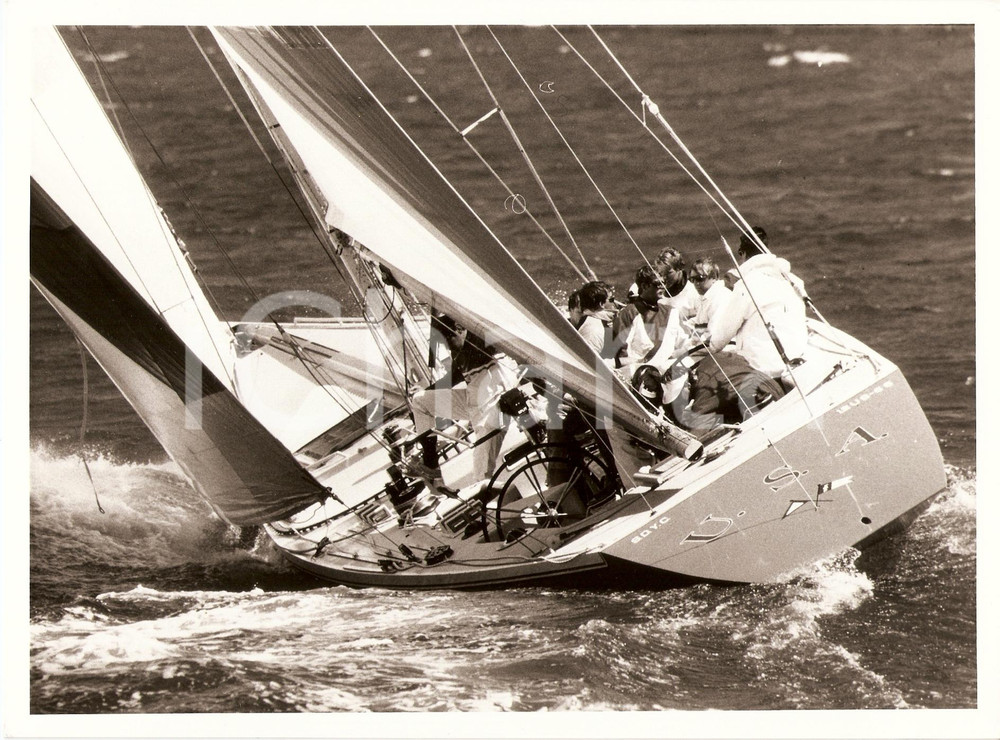 Fotografia d epoca originale 1987 FREMANTLE Louis Vuitton Cup US55 STARS AND STRIPES Virata REGATTA 1